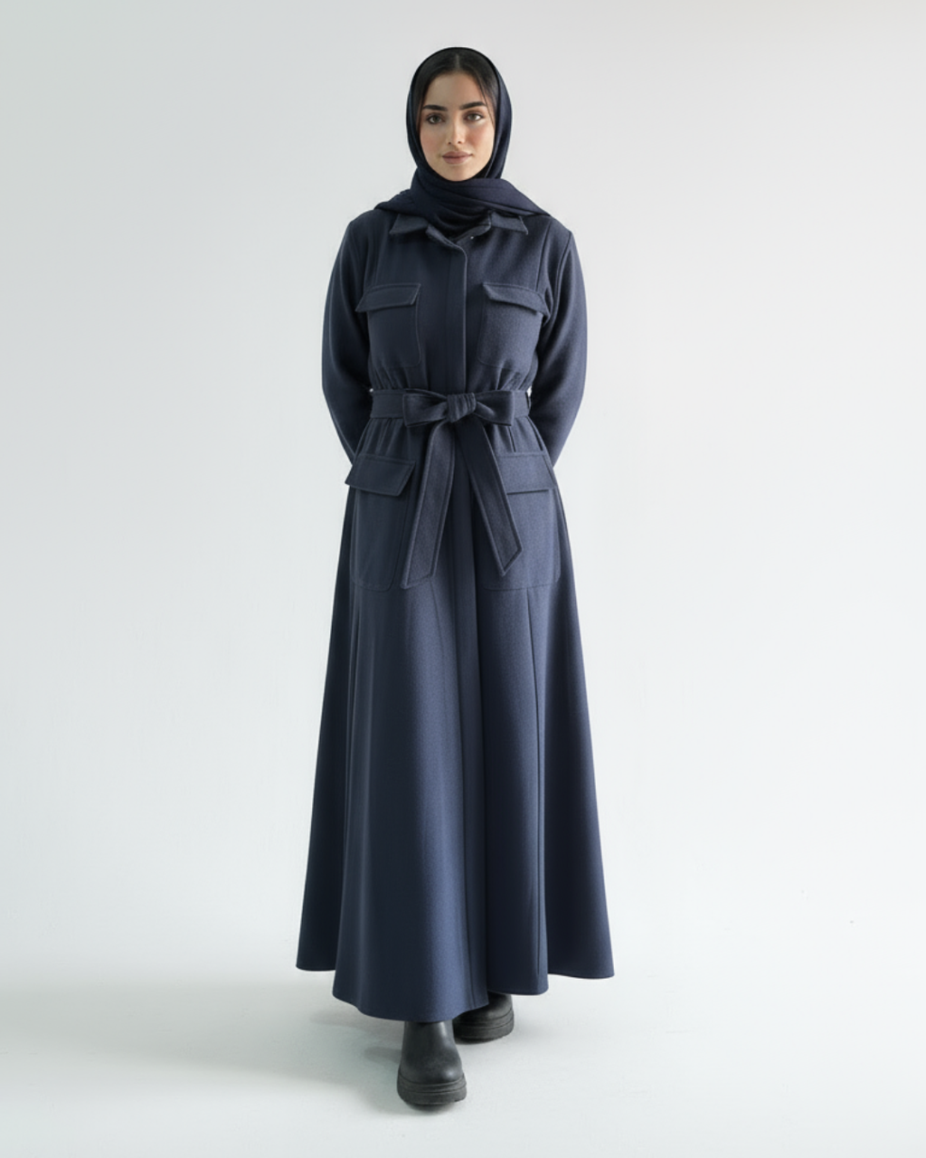 Wool Navy Dress