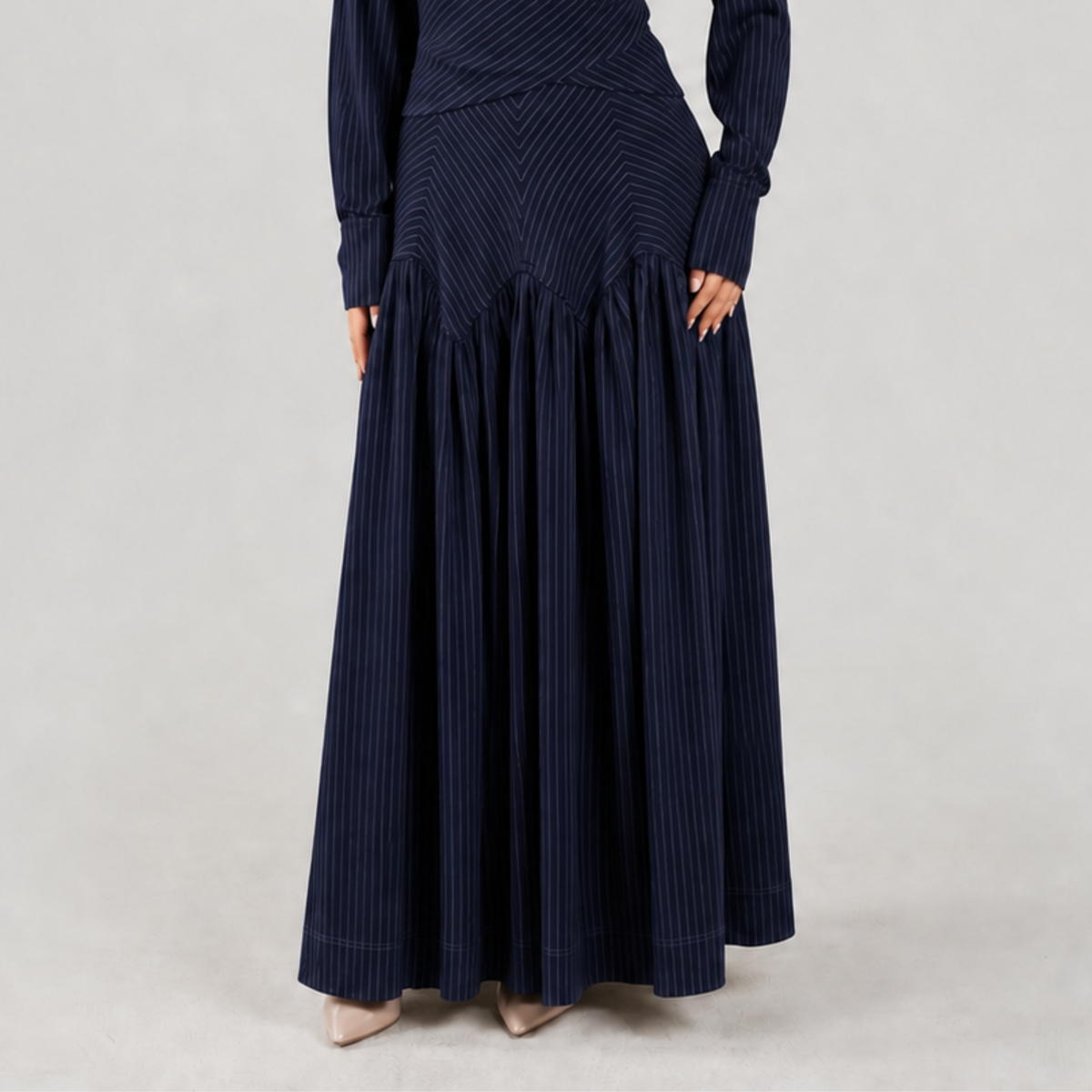 Midnight Poise Maxi Set - Navy