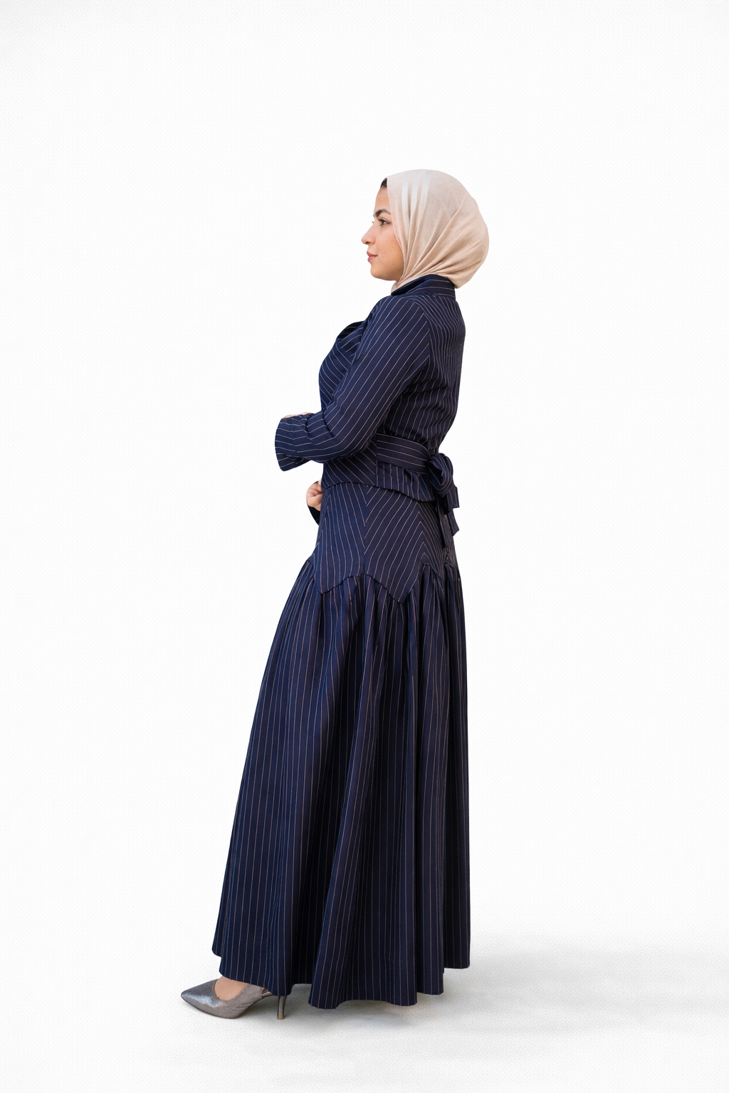 Midnight Poise Maxi Set - Navy