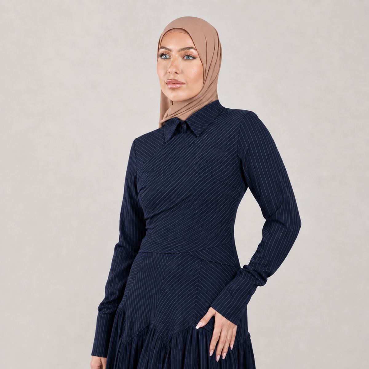 Midnight Poise Maxi Set - Navy
