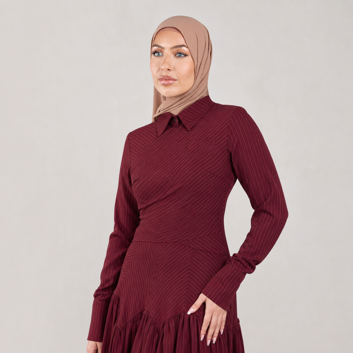 Midnight Poise Maxi Set - burgundy