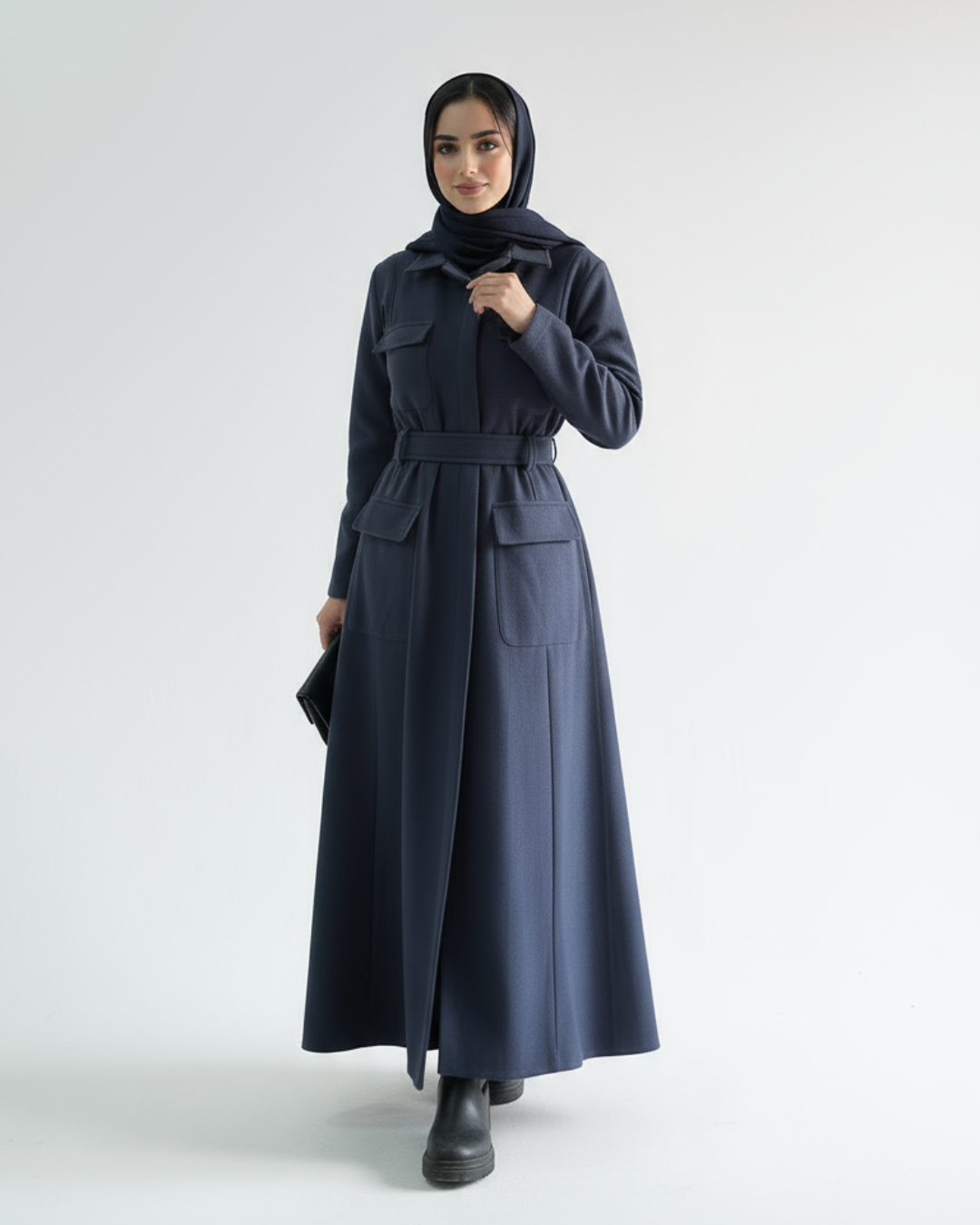 Wool Navy Dress