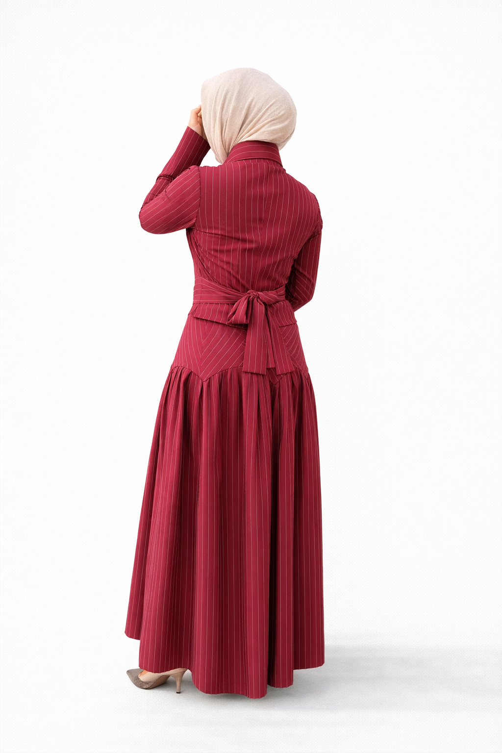 Midnight Poise Maxi Set - burgundy