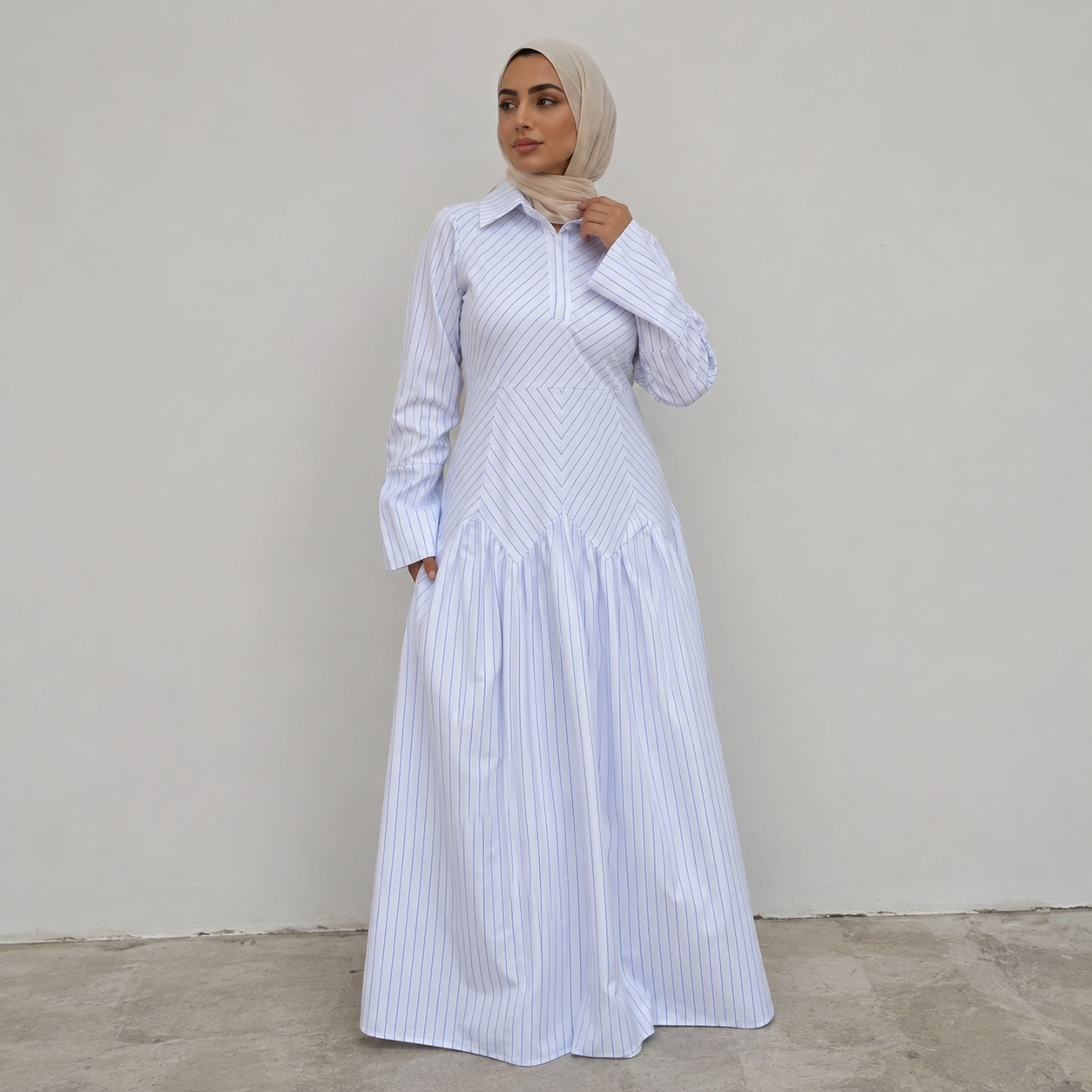 The Pinstripe Grace Dress