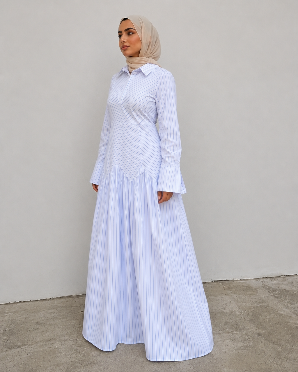 The Pinstripe Grace Dress