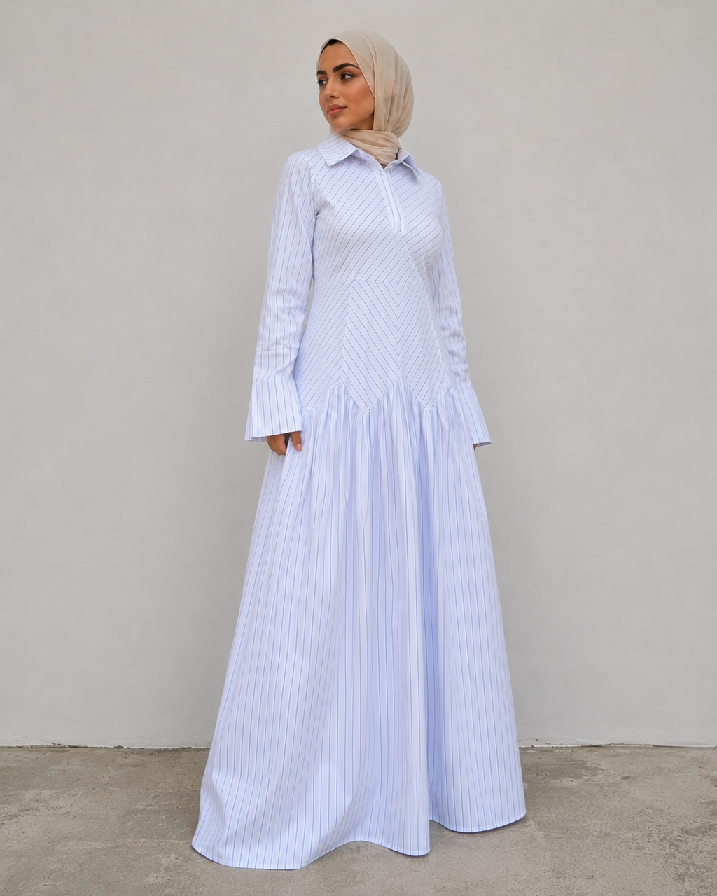 The Pinstripe Grace Dress