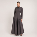Midnight Poise Maxi Set - Dark Grey