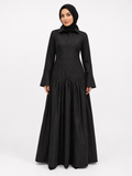 The Pinstripe Grace Dress - Black