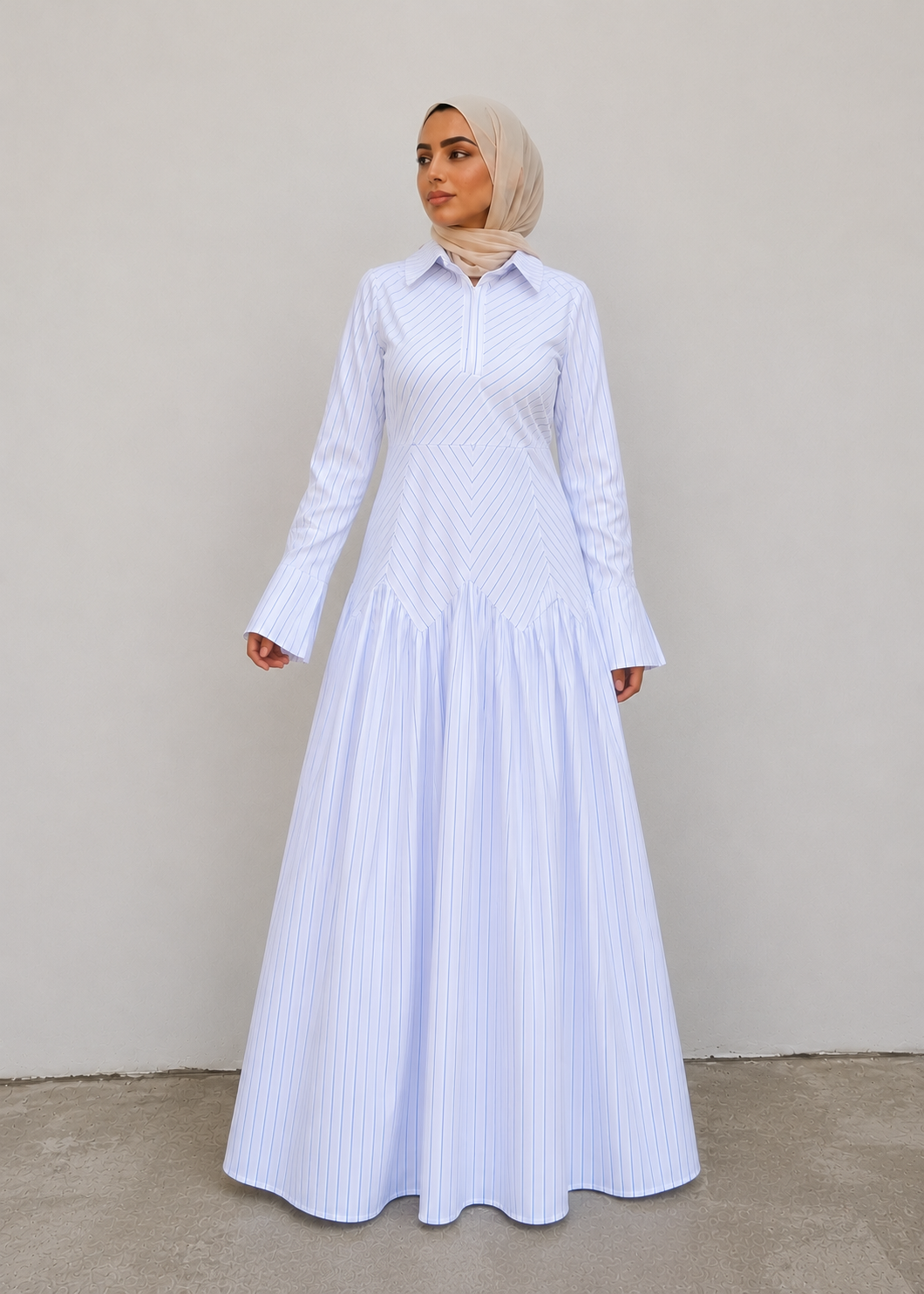 The Pinstripe Grace Dress