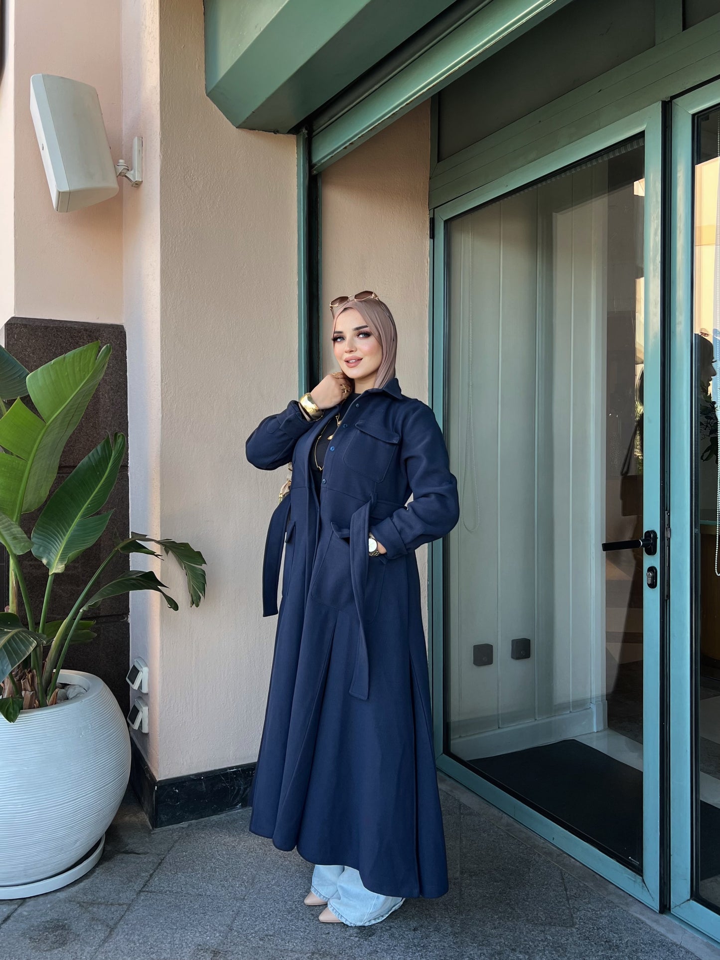 Wool Navy Dress