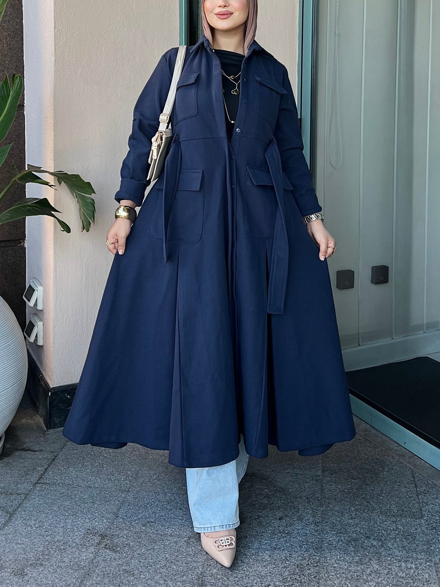 Wool Navy Dress