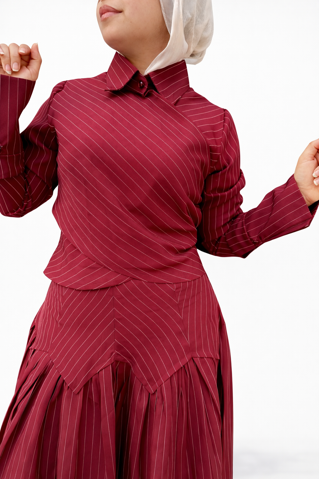 Midnight Poise Maxi Set - burgundy