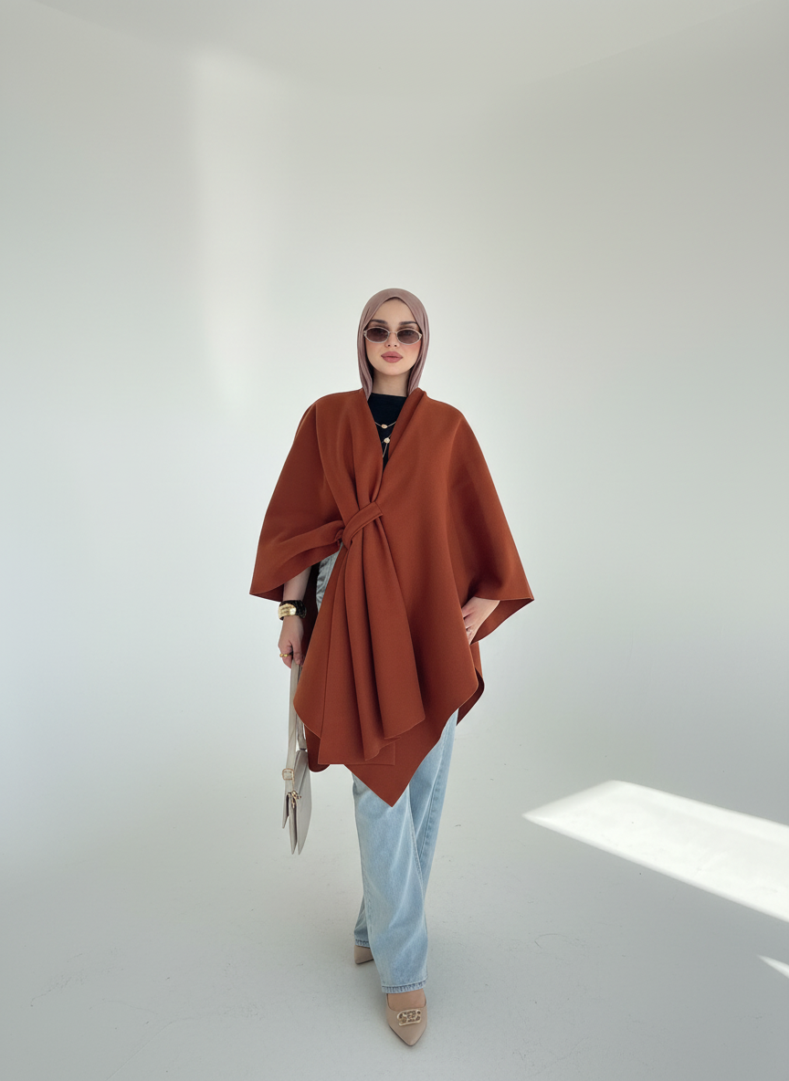 Aura Cape - amber brown