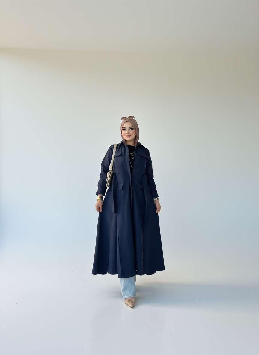 Wool Navy Dress
