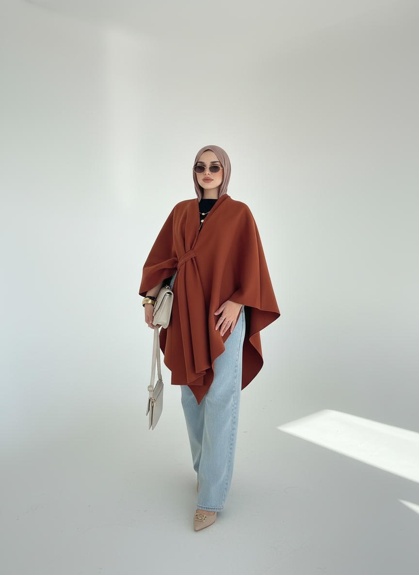 Aura Cape - amber brown